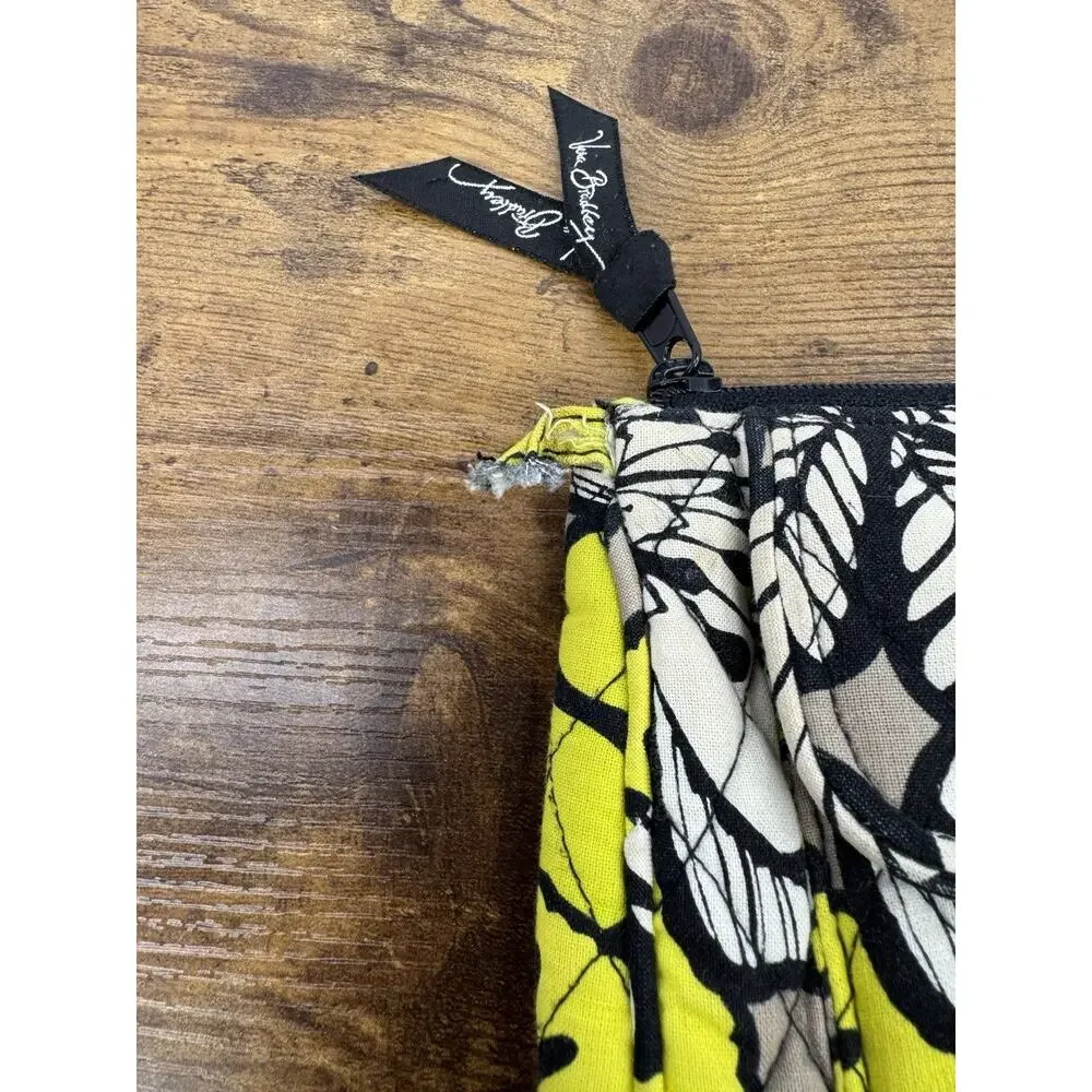 Vera Bradley Citron Ultimate Wristlet Clutch Wallet Yellow Black Discontinued